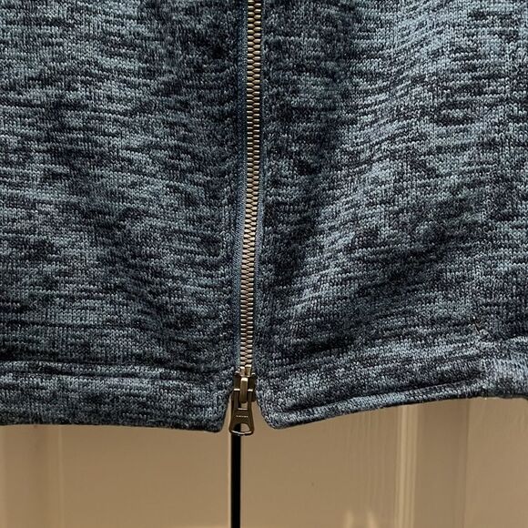 Lands’‎ End “Evening Blue Heather” Sweater Fleece Jacket Size M (10-12) - Picture 6 of 15